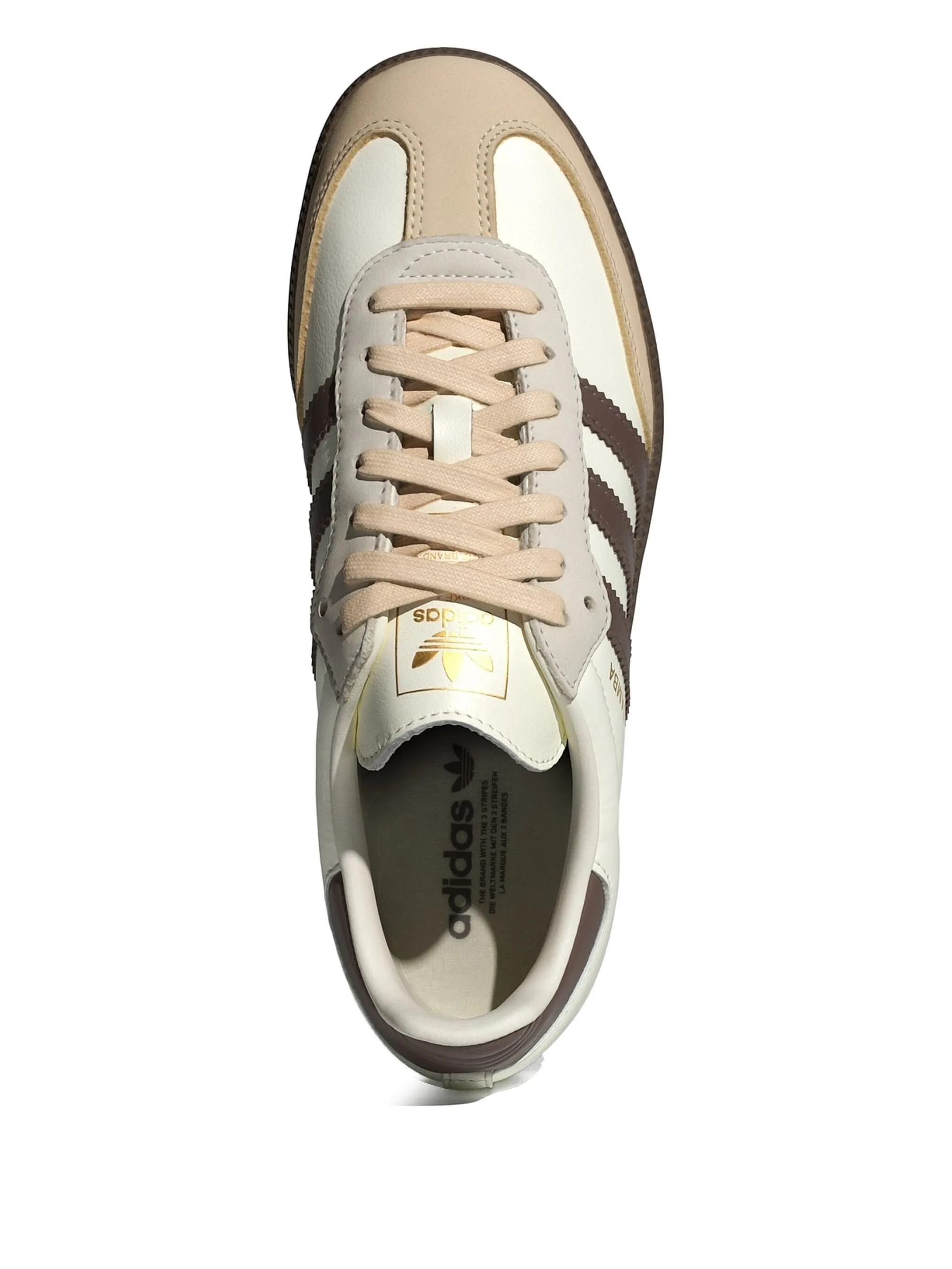 Полосатые кроссовки Samba OG Adidas, нейтральный — фото 3