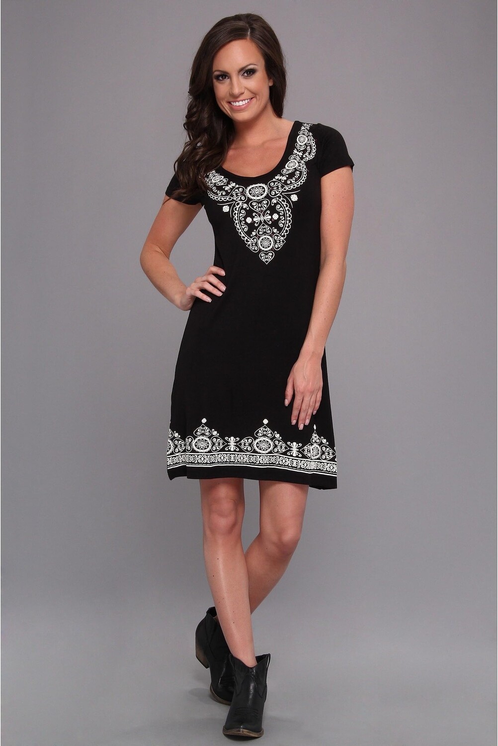 

Платье Cruel Rayon Spandex V Neck Dress, черный