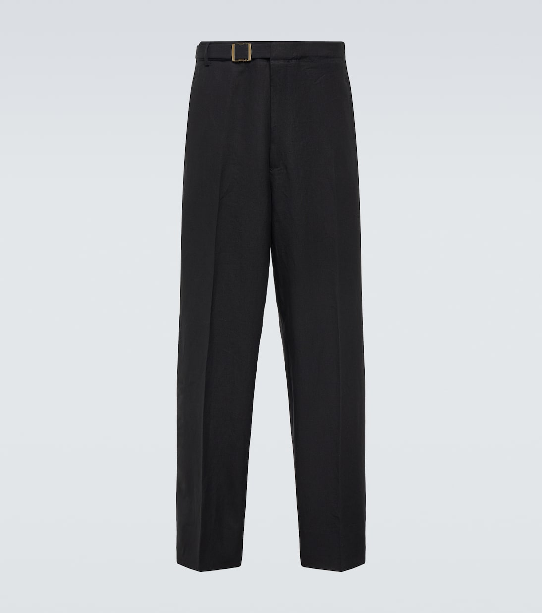 

Льняные прямые брюки Zegna, черный