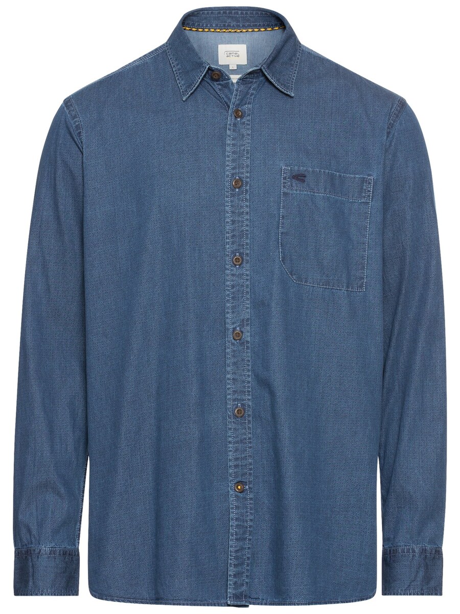 

Рубашка Slim Fit на пуговицах CAMEL ACTIVE, цвет marine blue/Blue denim