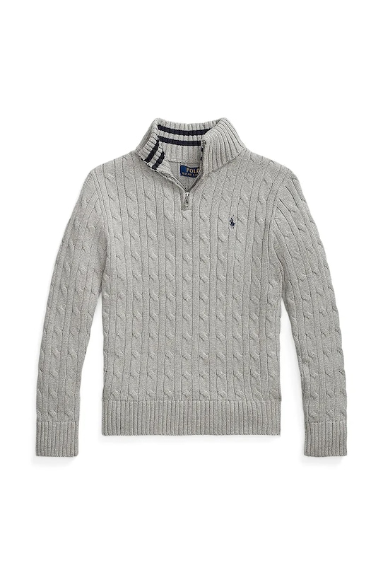 

Хлопковый свитер Polo Ralph Lauren, серый