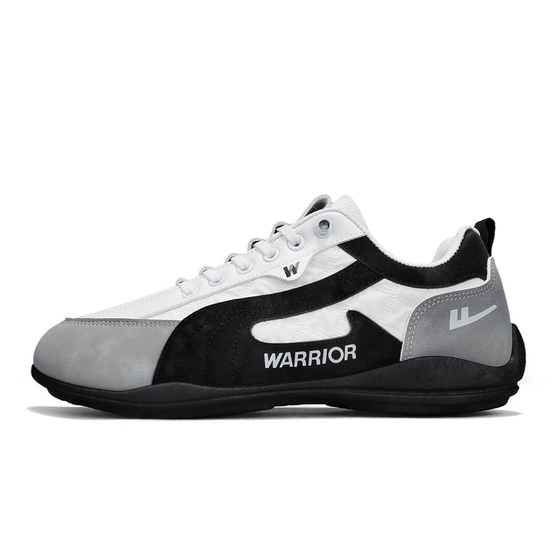 

WARRIOR Мужские легкие быстросохнущие низкие повседневные кроссовки Coverage Abrasion Resistant Lightweight Quick Dry Low top Casual Shoes в цвете White Black Gray