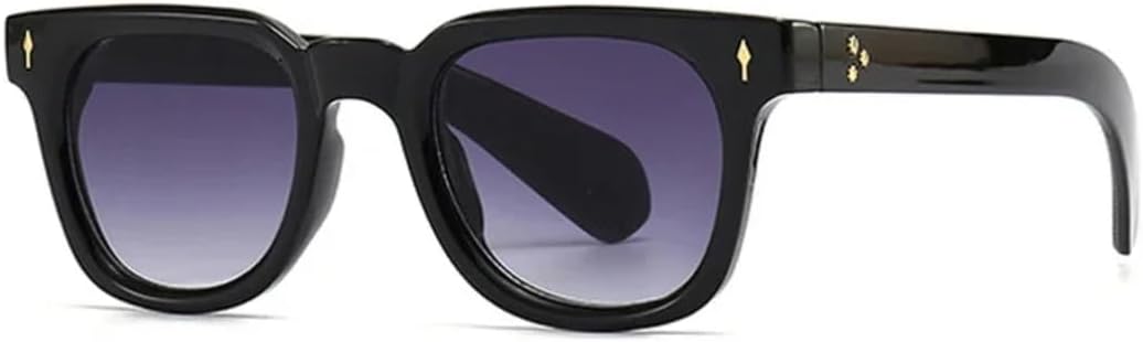 

Солнцезащитные очки с защитой UV400 | Маленькая оправа Rivets с градиентной расцветкой | для женщин и мужчин, для занятий спортом на открытом воздухе и вождения DSVIGF, Black Gray Gradient