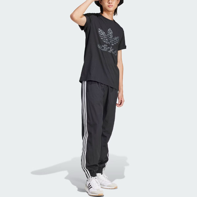 Футболка из хлопка с монограммой Adidas Adidas Originals, черный — фото 4