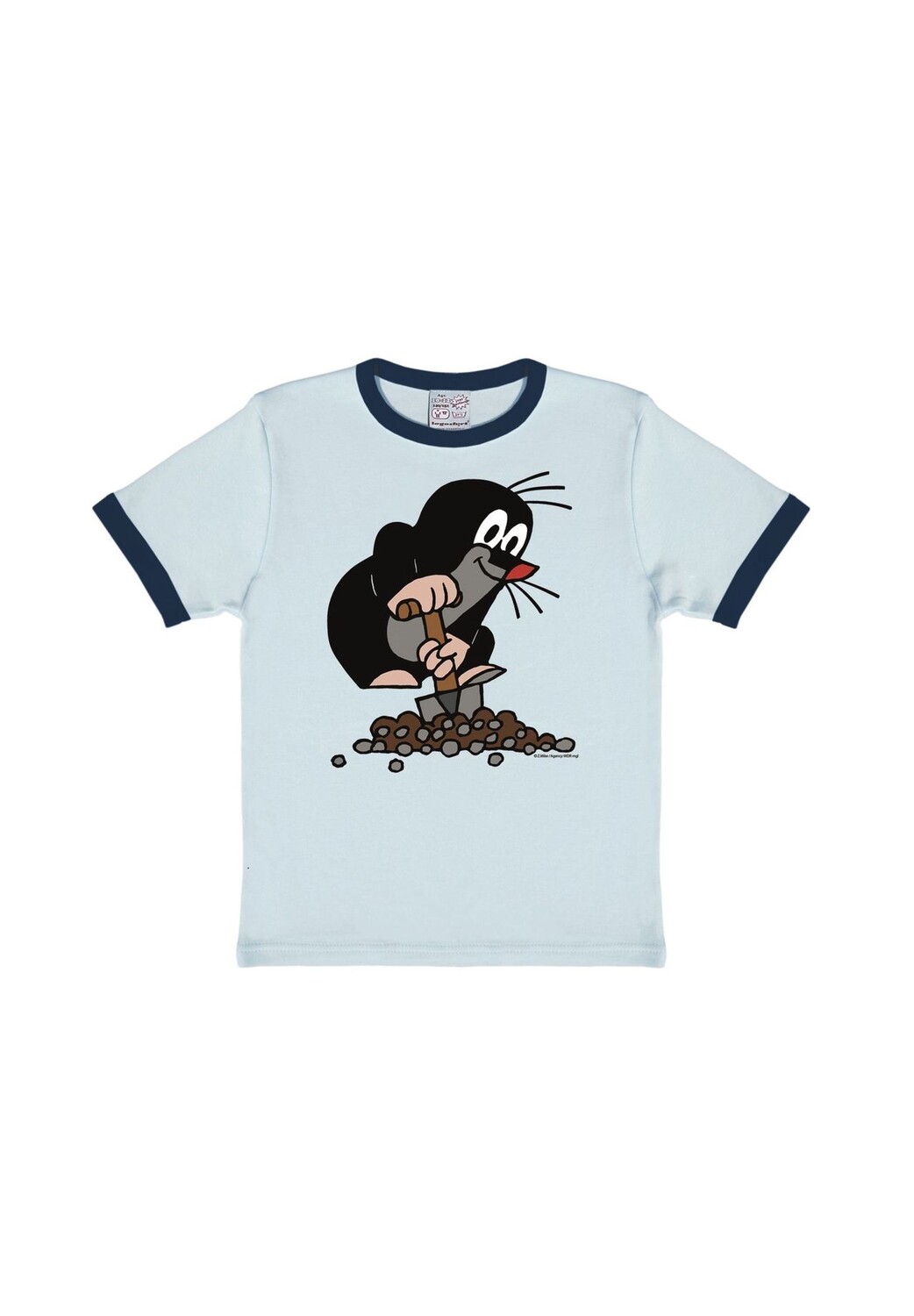 

Футболка Детская Крот LOGOSHIRT, цвет Chalk Blue / Deep Navy