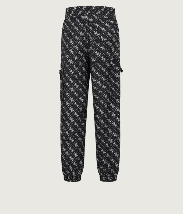 Полиэстеровые брюки-карго regular fit Guess, черный