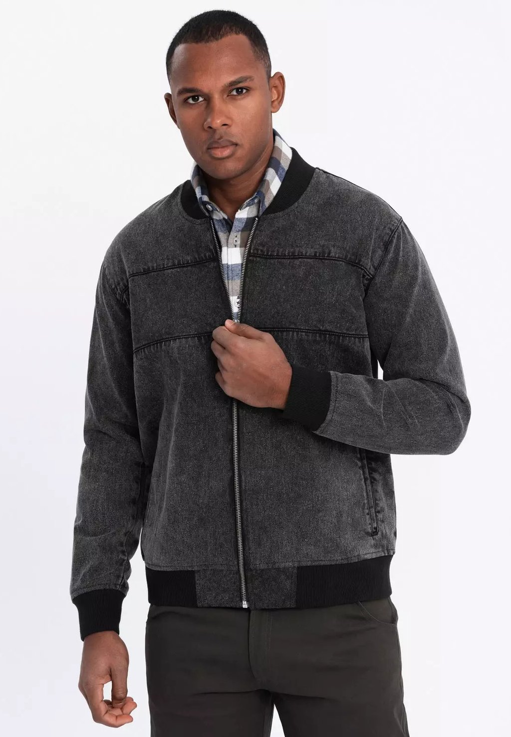 

Куртка-бомбер Giacca di jeans Ombre, черный