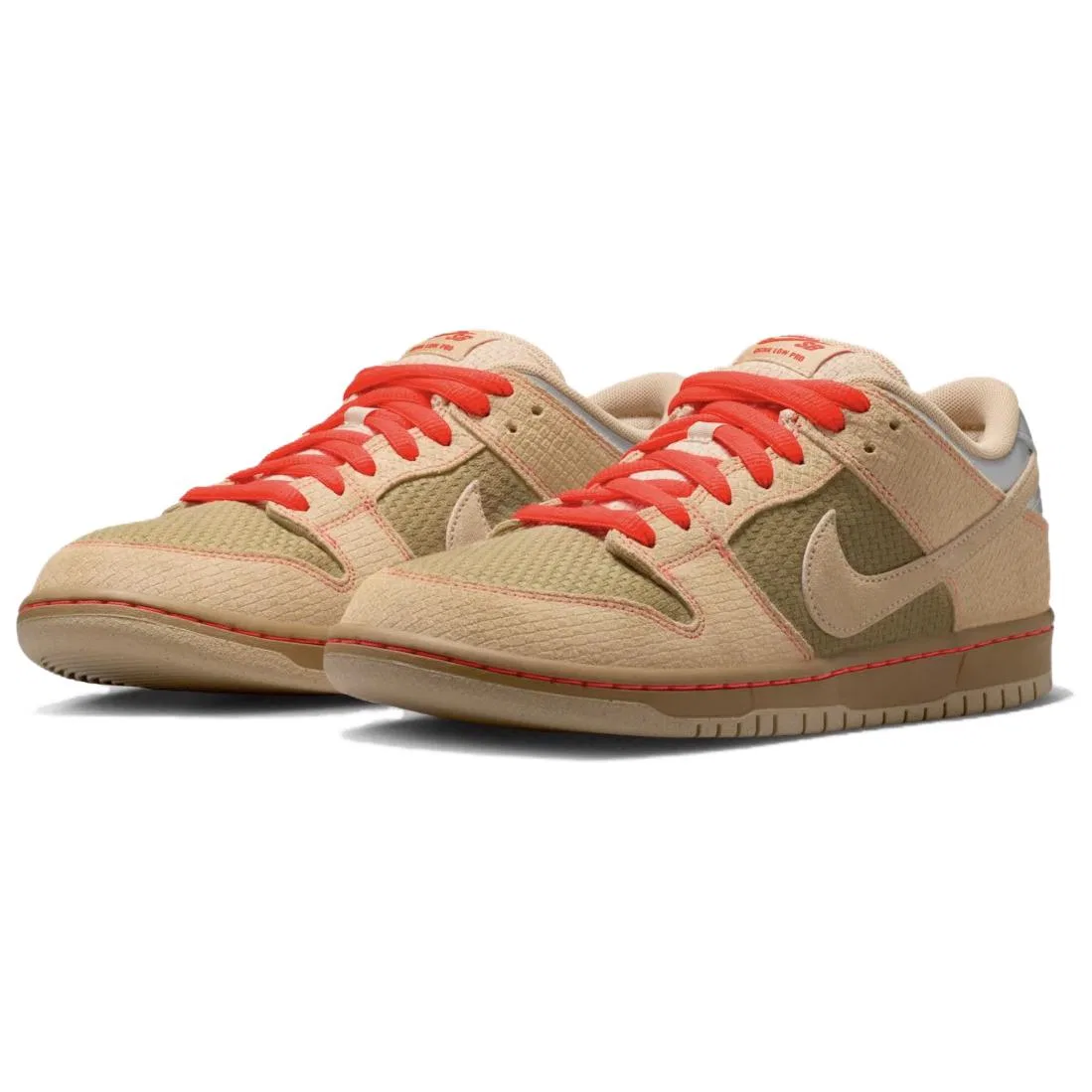 Кеды для скейтбординга Nike Dunk SB Low бежево-коричневые — фото 4