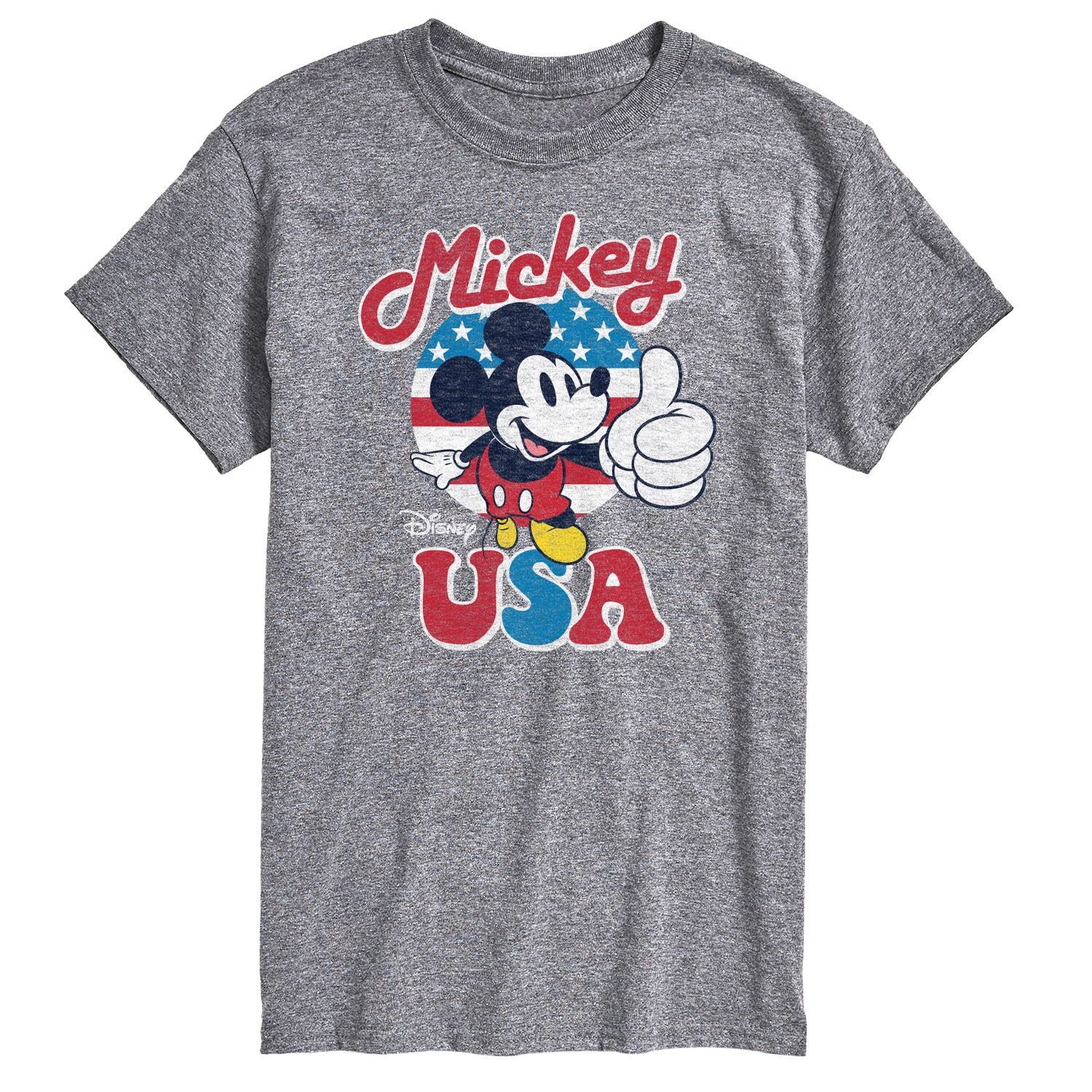 

Футболка с изображением Микки Мауса Big & Tall USA от Disney License, серый