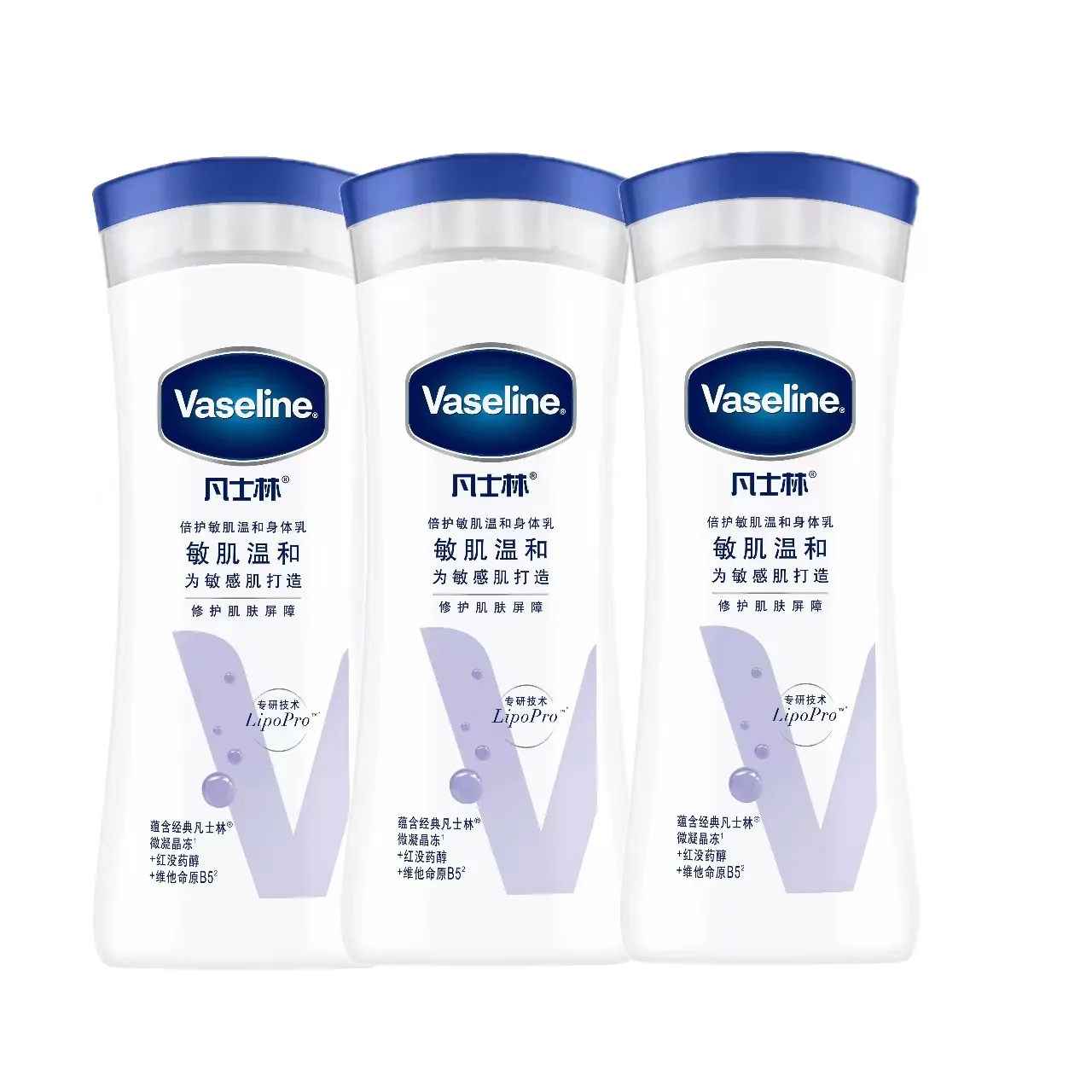 Vaseline Увлажняющая сыворотка восстанавливающий лосьон для тела питающий подтягивающий 30г*2/100г/200г/400г, Repairing Refreshing Scent 200ml*3