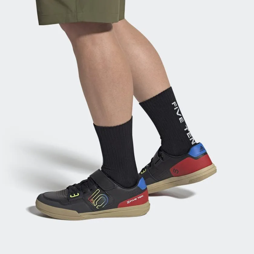 Мужские кроссовки для горного велосипеда Adidas Hellcat - черные, черный/красный — фото 2