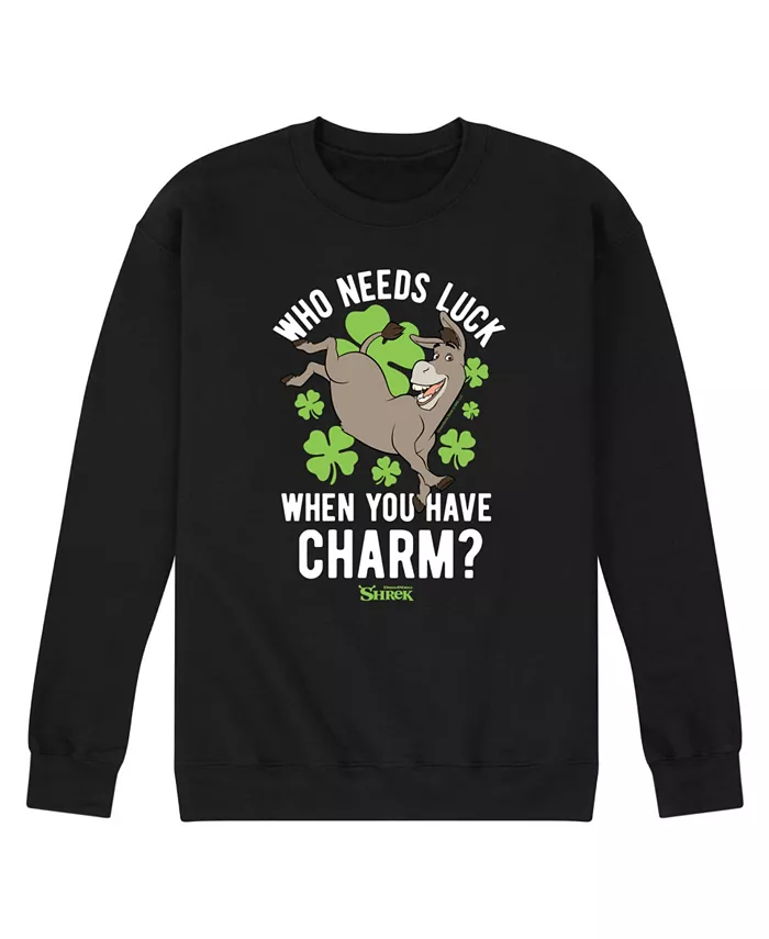 

Мужская флисовая толстовка с длинным рукавом "Shrek Luck Charm Donkey" AIRWAVES, черный