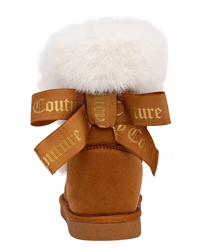 Маленькие и большие девочки King утепленные сапоги на липучке Juicy Couture, черный — фото 3