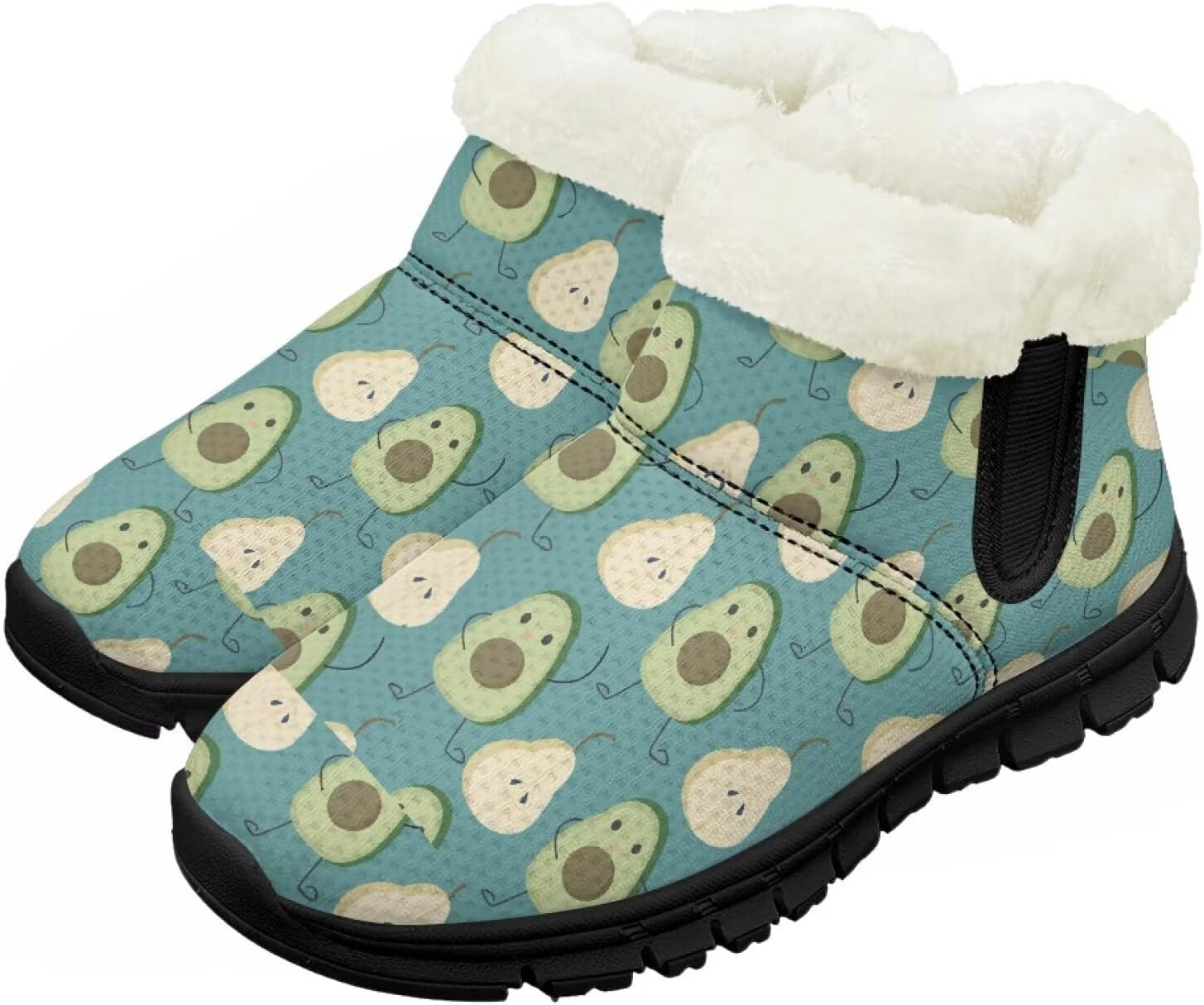 

Pzuqiu Зимние детские ботинки для мальчиков и девочек, теплые походные ботинки с меховой подкладкой для улицы, теплые прогулочные ботинки, черная подошва