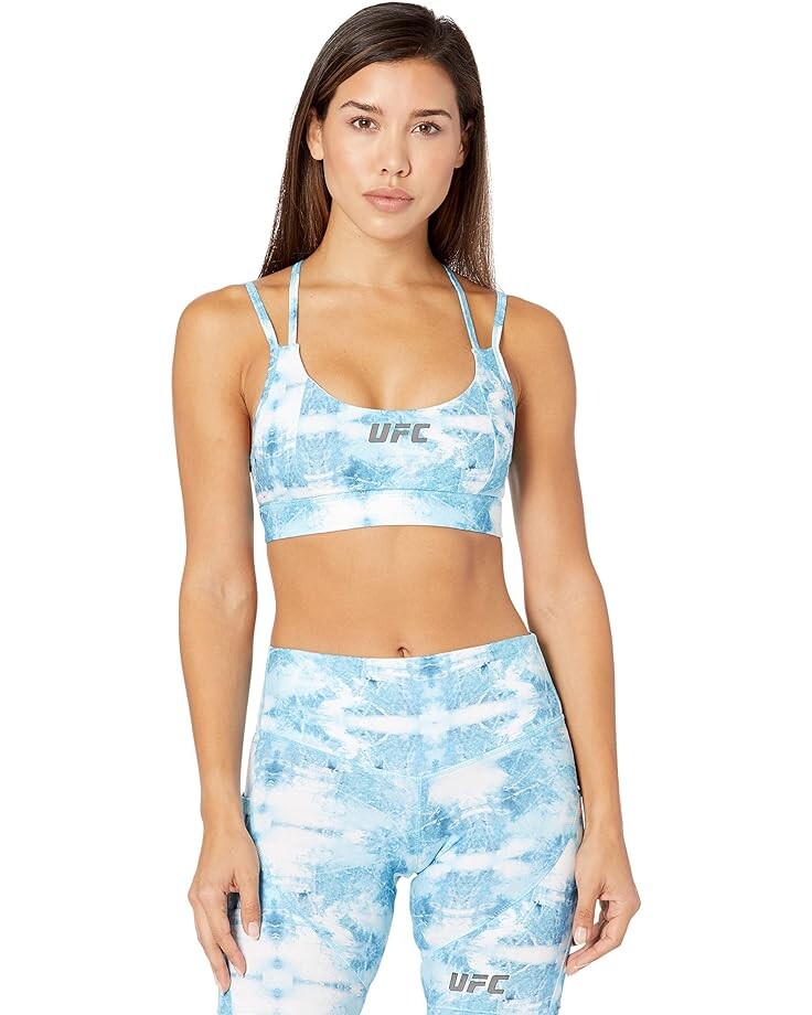 

Бюстгальтер UFC Quartz Print Strappy Sports, цвет Porcelain Blue
