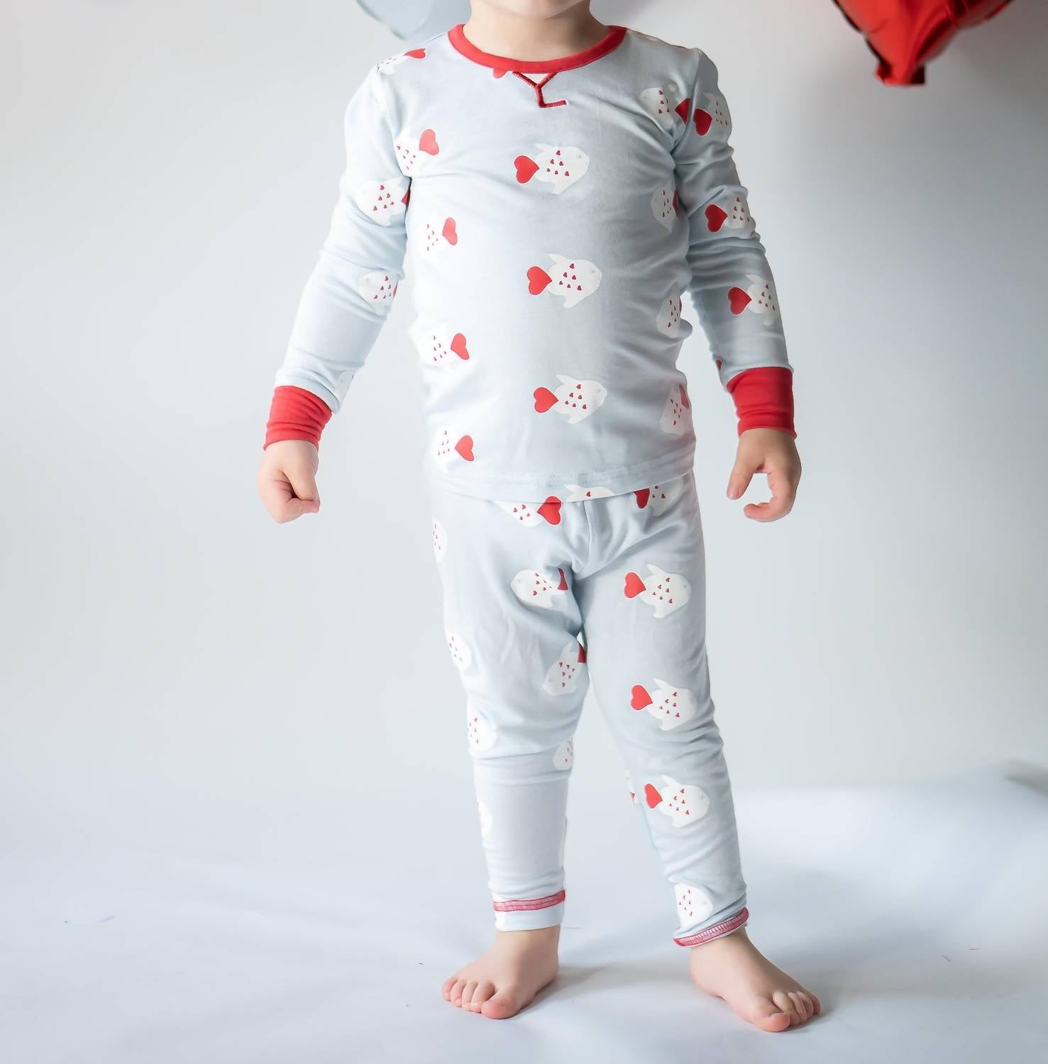 

Детский унисекс Lambie Top Set Пижама в синем цвете The Yellow Lamb