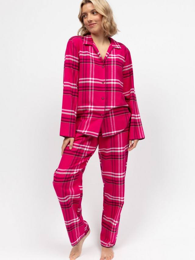 

Комплект пижамы Isabella Check из мягкой хлопковой ткани Cyberjammies, Bright Pink