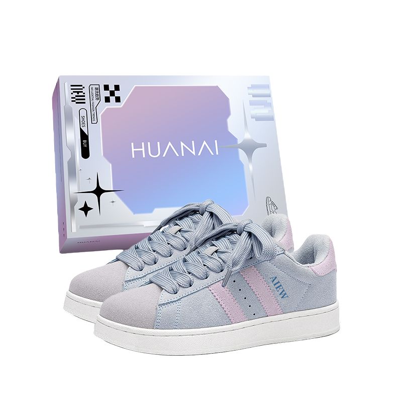 

HUANAI Низкие скейтерские кроссовки унисекс черно-белые - звездная синева, цвет Starry Blue