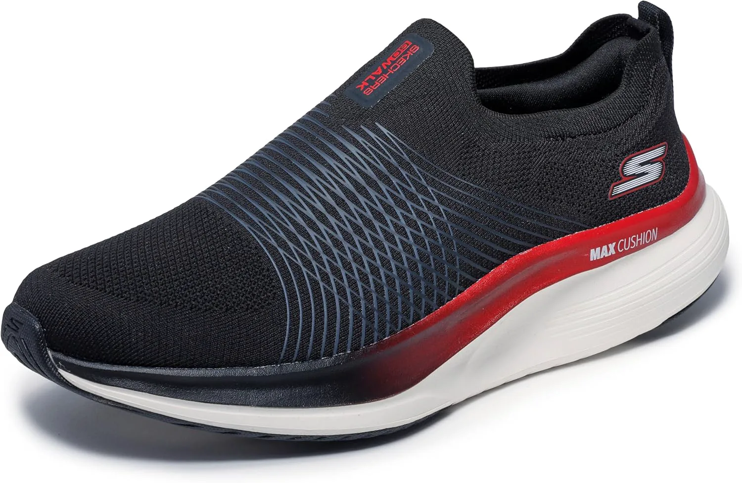 Мужские кроссовки Skechers Go Walk Max Walker Constantine, черный/красный — фото 3