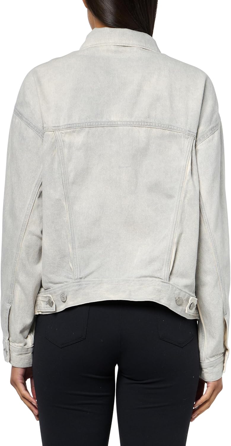 Levi's Женская кроп-куртка в стиле 90-х, (New) Cloudy Quiet Gray (Non Stretch) — фото 2