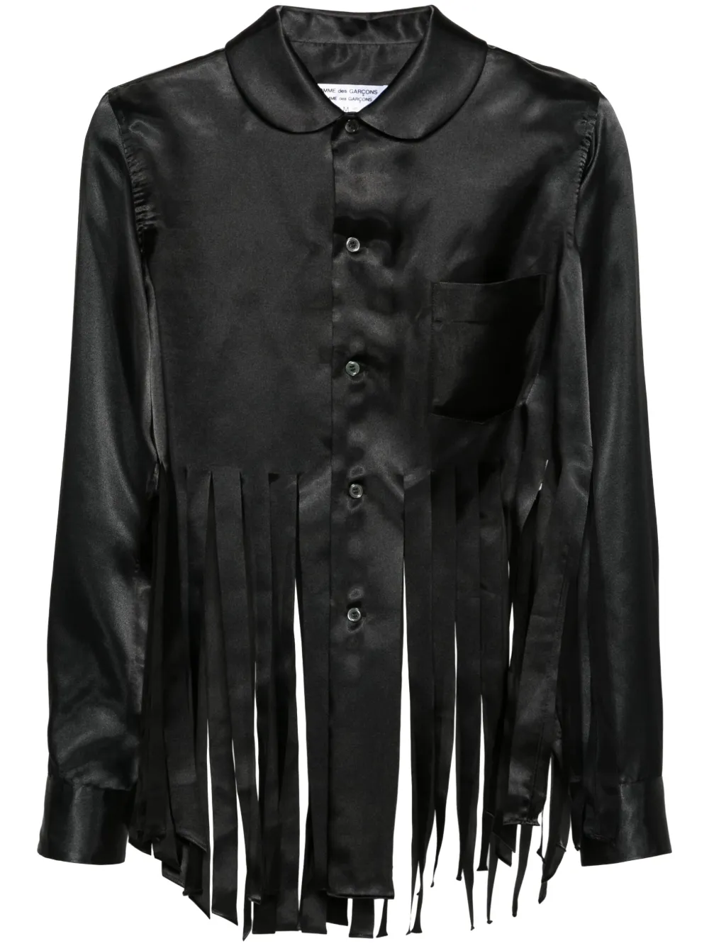 

Атласная рубашка с бахромой Comme Des Garçons Comme Des Garçons, черный