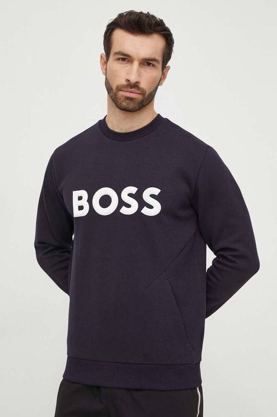 

Толстовка с капюшоном Boss Green, темно-синий