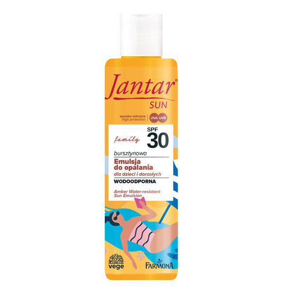 

Водостойкий солнцезащитный лосьон с spf30, 200 мл Jantar Sun