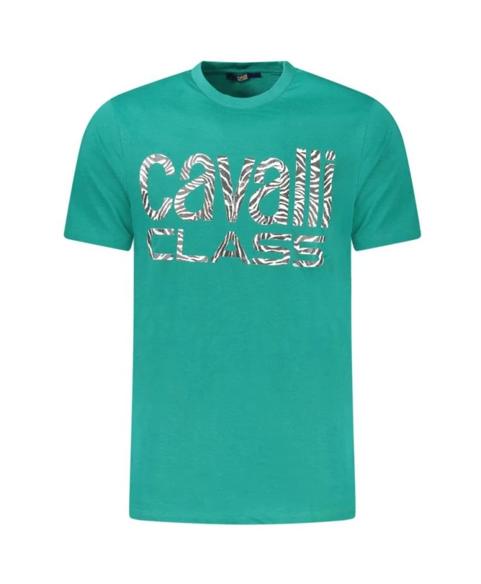 

Футболка с зебровым принтом для мужчин Cavalli Class, зеленый