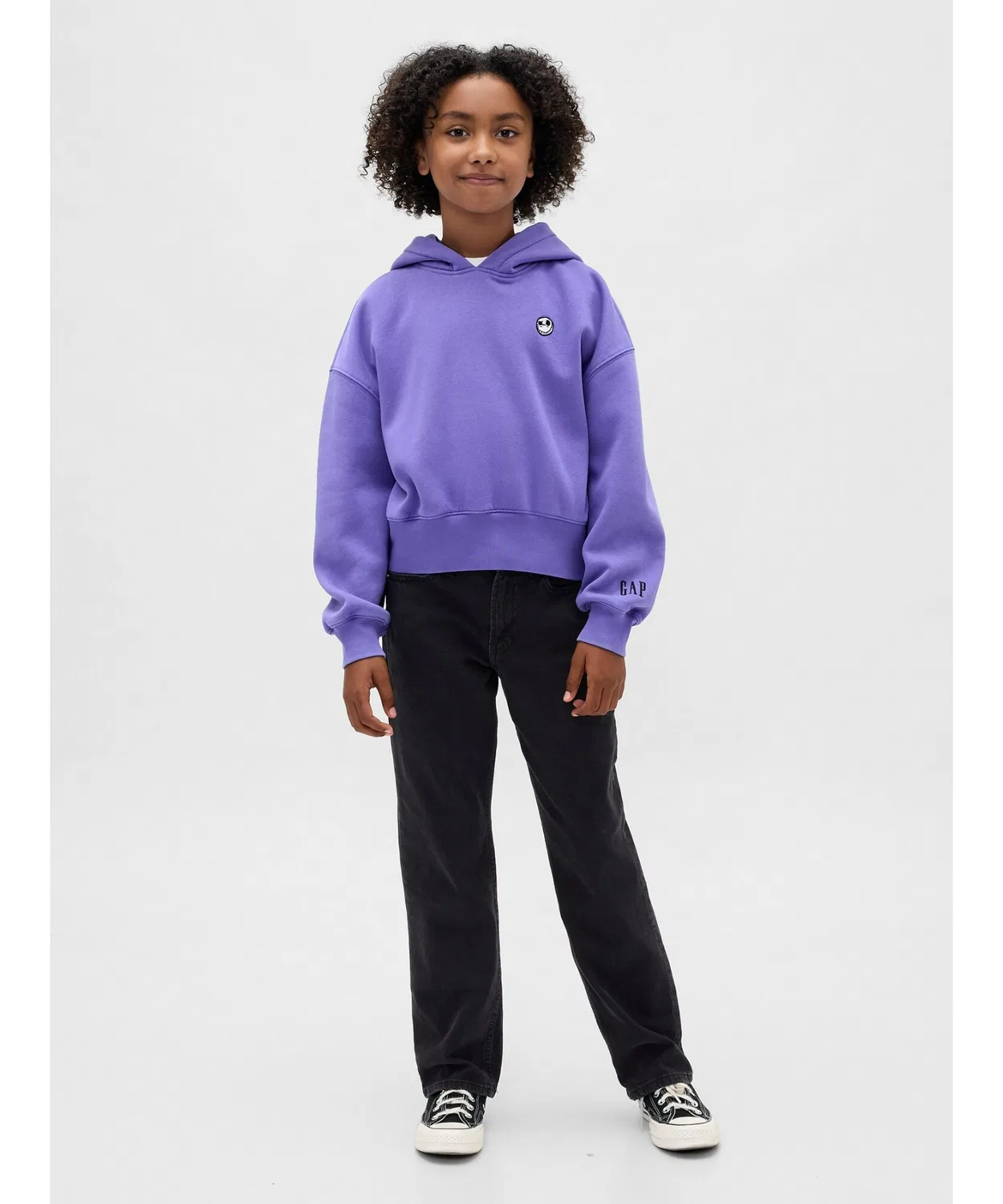 Паркер Nightmare Before Christmas Vintage Soft Cropped, GAP, Kids, фиолетовый — фото 2