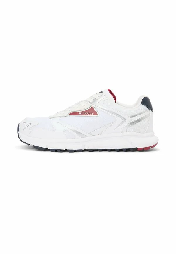 Кроссовки с логотипом и комбинированной текстурой Tommy Hilfiger, White