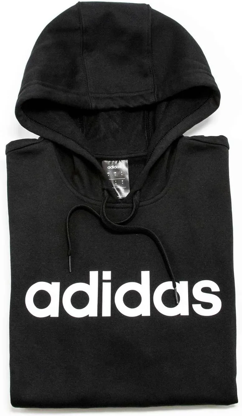 Толстовка adidas Men's Lin с капюшоном черно-белая — фото 2