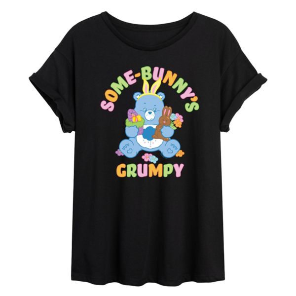 

Футболка оверсайз "Недовольный зайка" Care Bears для подростков Licensed Character, черный