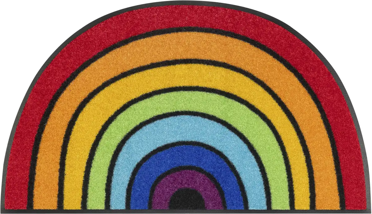 

Коврик Wash+dry by Kleen-Tex "Round Rainbow" полукруглый 50х85 см, цвет bunt