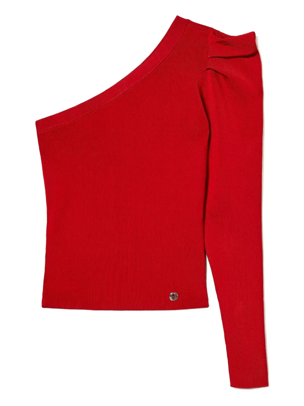 

Топ на одно плечо с драпировкой Twinset, красный