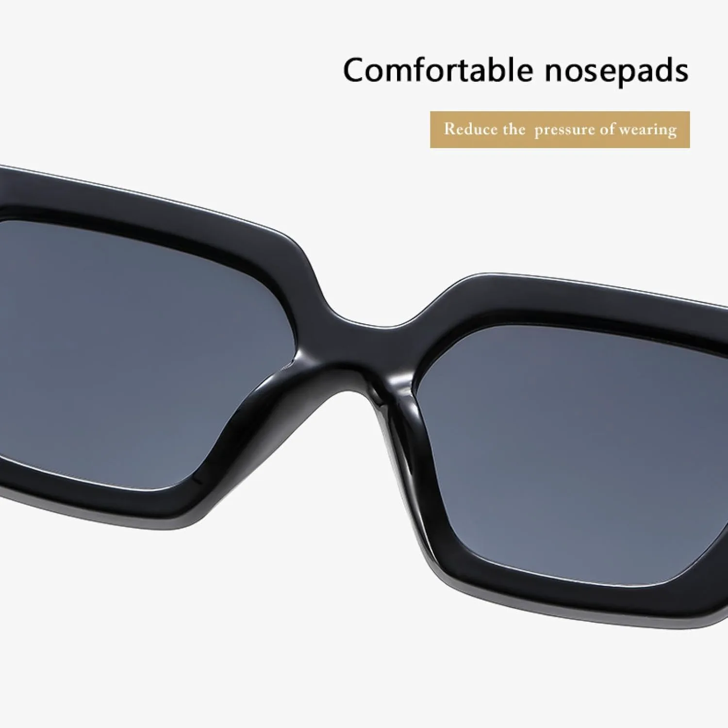 

Классические солнцезащитные очки в толстой оправе в стиле ретро, ​​модные, с индивидуальным дизайном, минималистичные, с защитой от УФ-излучения TVTBBVV, Grey