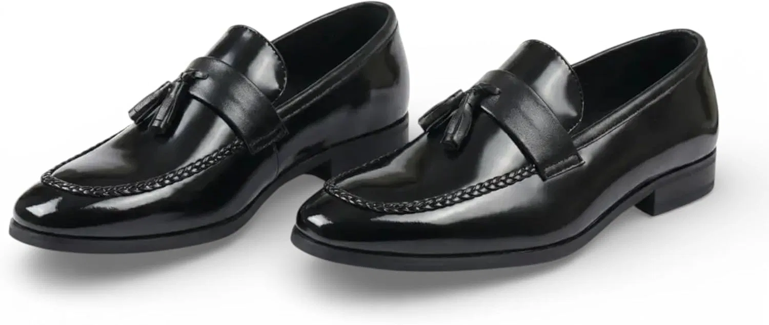 Лоферы мужские Dolcetto Tassel Black Infinity Leather — фото 3