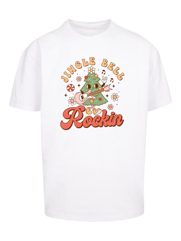 

Футболка F4NT4STIC Heavy Oversize T-Shirt Jingle Bell Rockin Weihnachten, белый