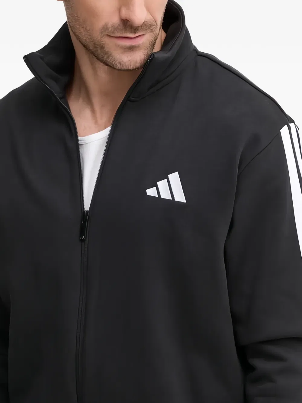 Спортивный костюм с тремя полосками Adidas, черный — фото 2