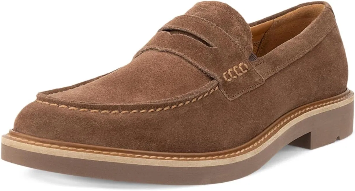Лоферы ECCO London Penny Loafer, коричневый замшевый