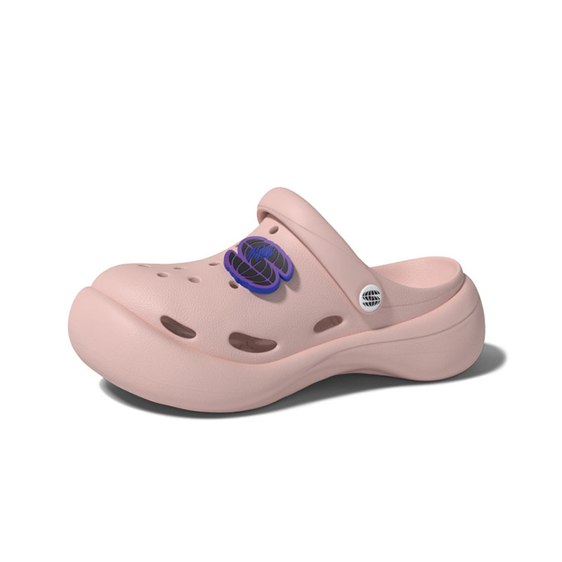 

CHIKOKU Клоги Wave S Logo стильные сандалии унисекс — светло-неоновый розовый, цвет Little Xenon Pink