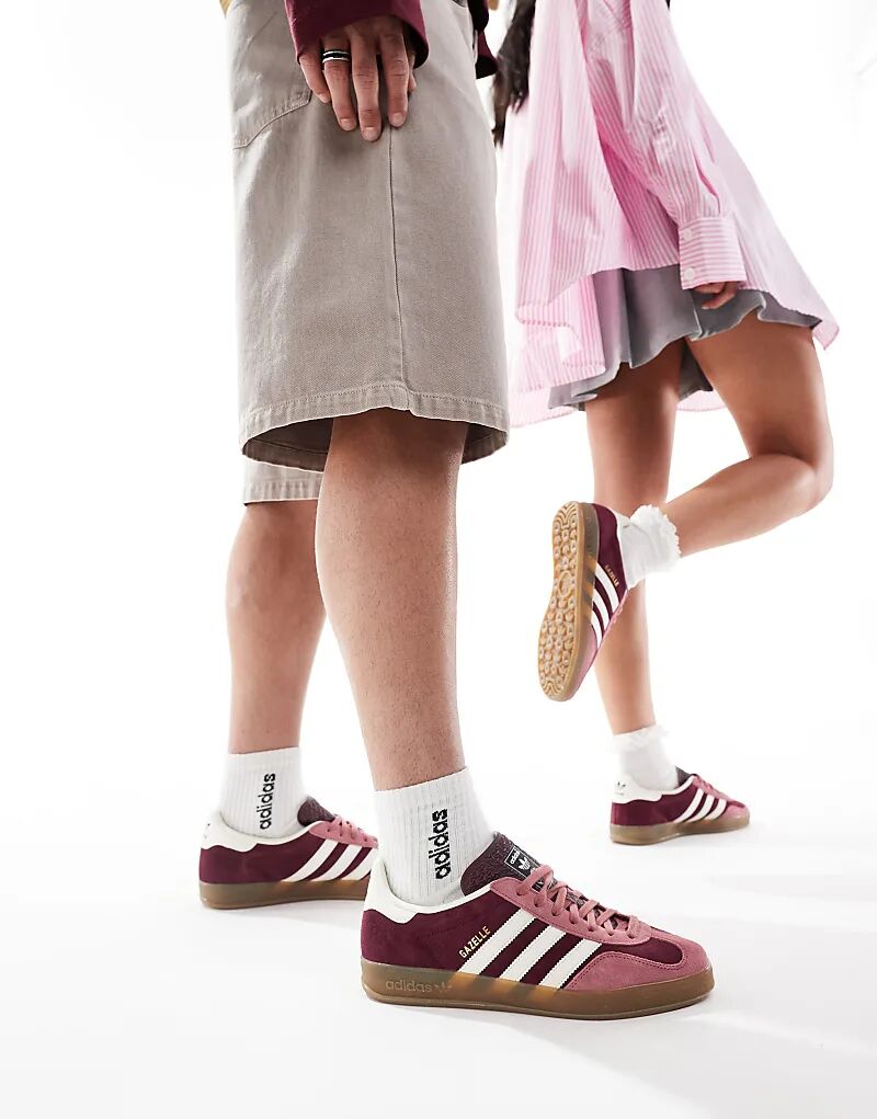 

Кроссовки Gazelle Indoor в бордовом цвете adidas Originals