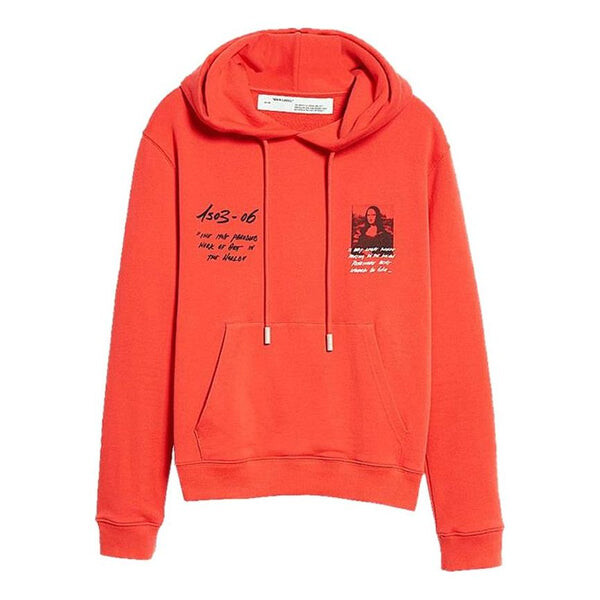 

Толстовка men's mona lisa printing loose fit red Off-White, красный
