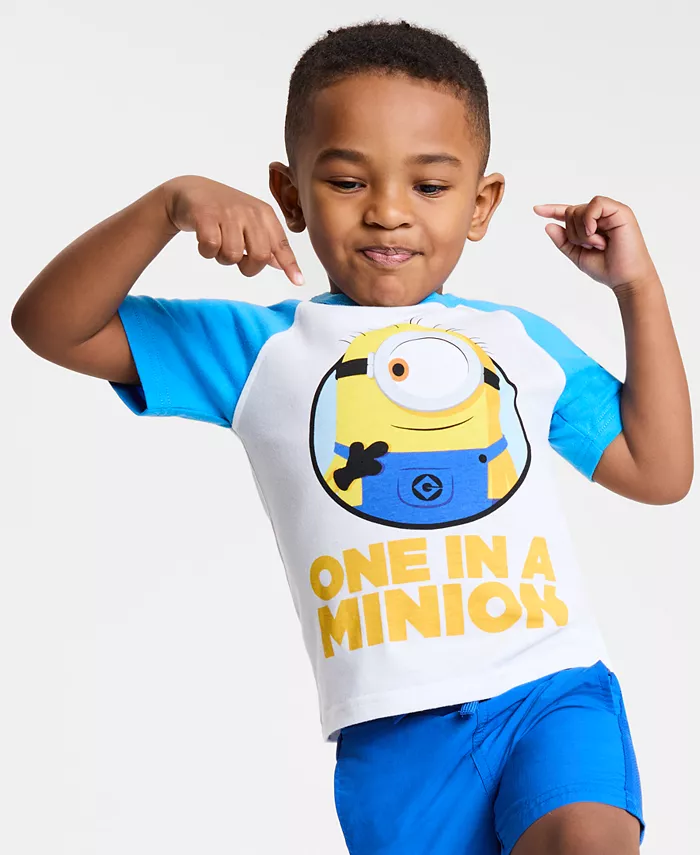 

Футболка с коротким рукавом для мальчиков 2T-4T с принтом One In A Minion Epic Threads, белый