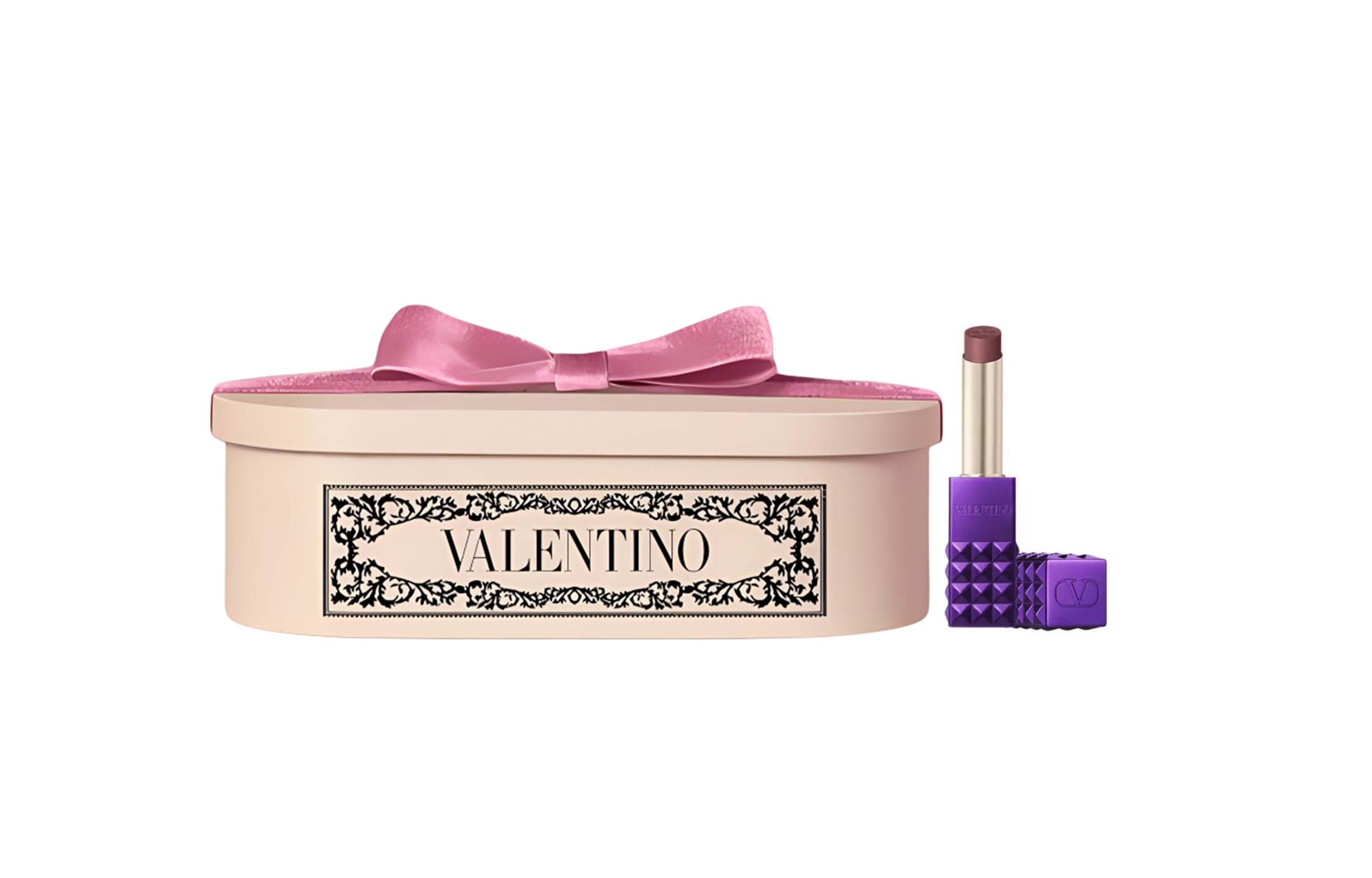 

Valentino Матовые стойкие помады Box Limited Edition Wilderness Purple Stud, матовые, легко растушевываются, 2,3 г