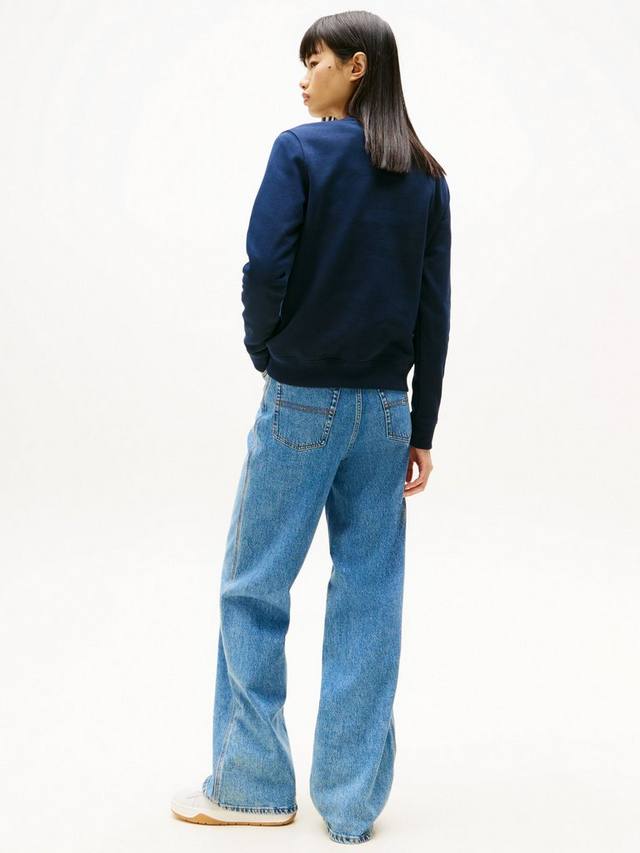 Толстовка Tommy Jeans с вышитым флагом Tommy Hilfiger, Dark Night Navy — фото 2