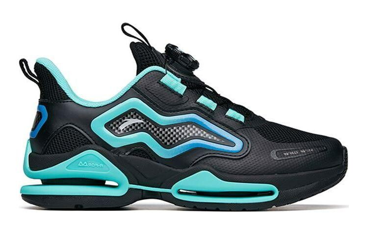 Детские кроссовки GS Low-top черные/флуоресцентные Aqua Green Anta Kids — фото 2