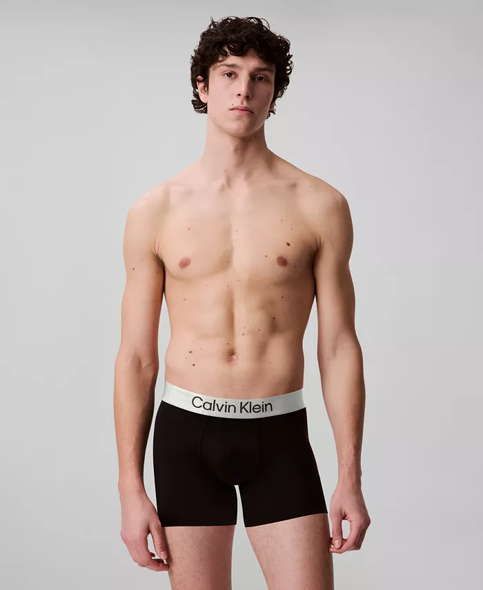 

Мужские боксеры из микрофибры с начесом и эластичной вставкой Calvin Klein, черный