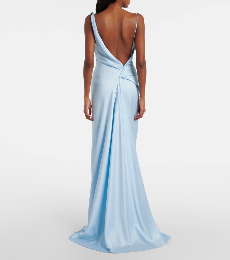 Свадебное платье Minerva из сатина с открытой спиной Vivienne Westwood, Pale Blue — фото 3