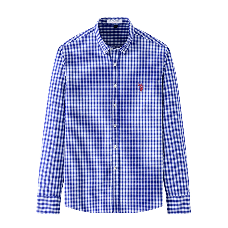 

Рубашки мужские с острым воротником, средней толщины, другие U.S. Polo Assn., sky синий plaid