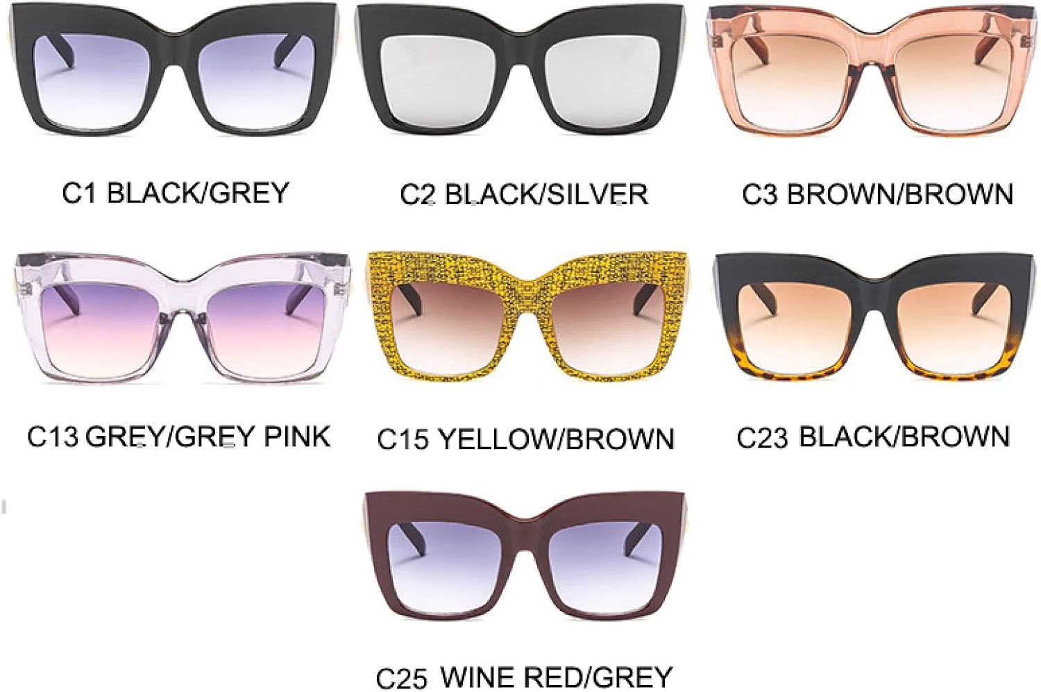 

Винтажные солнцезащитные очки для женщин и мужчин, крупная оправа, модные градиентные солнцезащитные очки класса люкс с защитой от УФ-излучения UV400 VVTWSSW, Blue